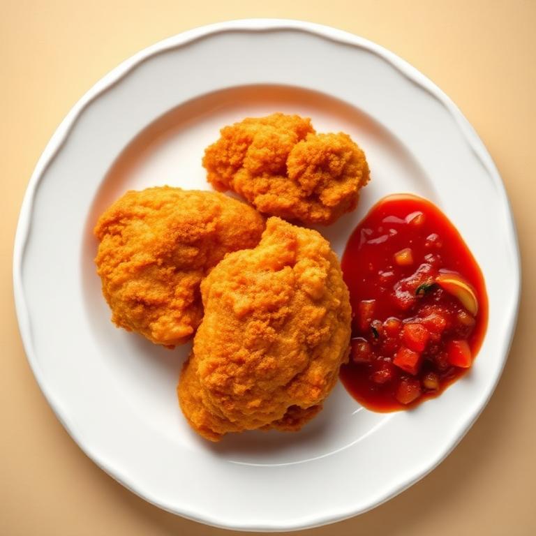 Ayam crispy dengan sambal bawang